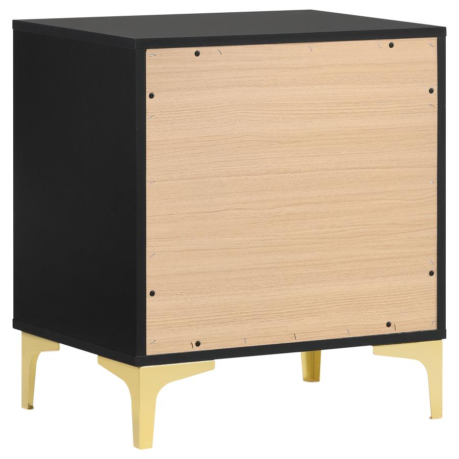 KENDALL 2-DRAWER NIGHTSTAND BLACK
