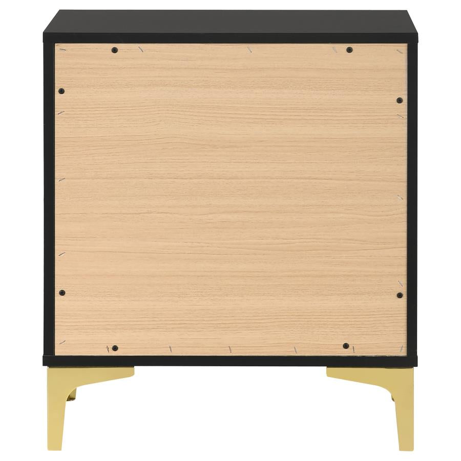 KENDALL 2-DRAWER NIGHTSTAND BLACK