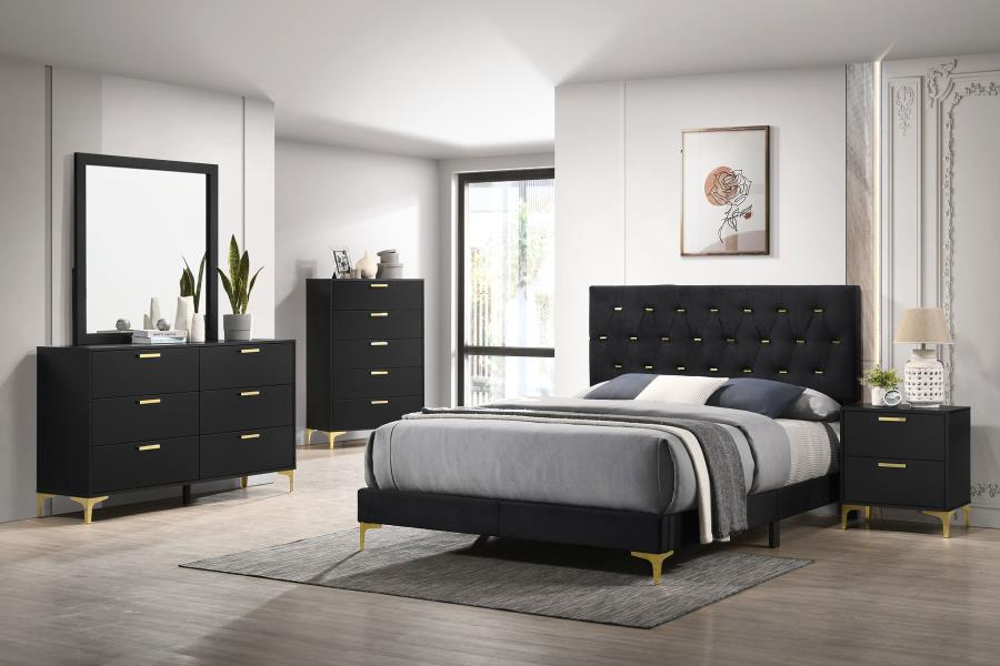 KENDALL 2-DRAWER NIGHTSTAND BLACK