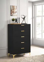 KENDALL 5-DRAWER BEDROOM CHEST BLACK