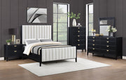 BROOKMEAD 5-PIECE UPHOLSTERED BEDROOM SET BLACK