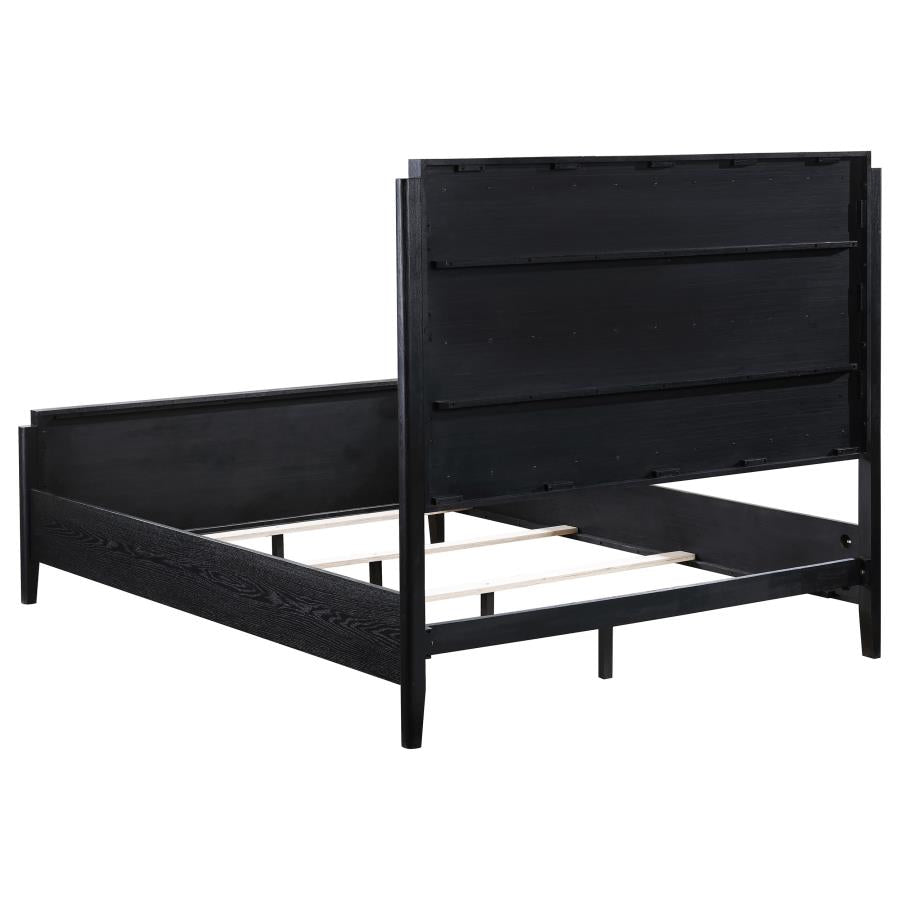BROOKMEAD WOOD QUEEN PANEL BED BLACK