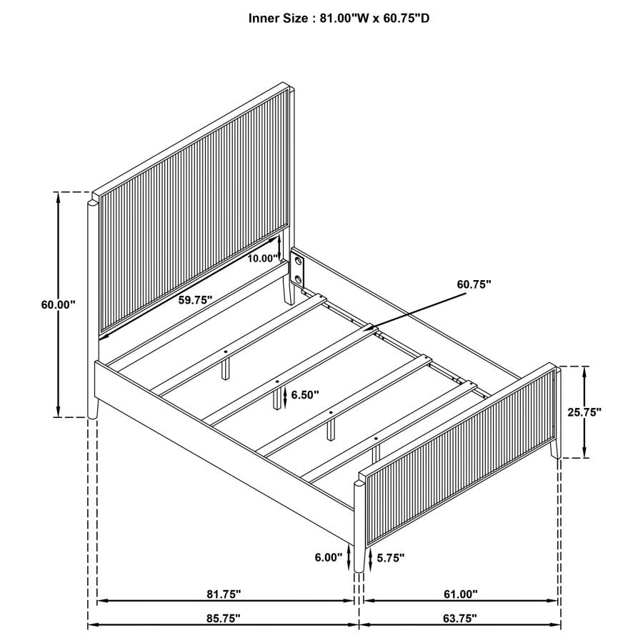 BROOKMEAD WOOD QUEEN PANEL BED BLACK