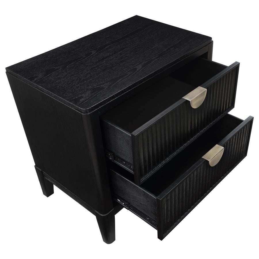 BROOKMEAD 2-DRAWER NIGHTSTAND BLACK