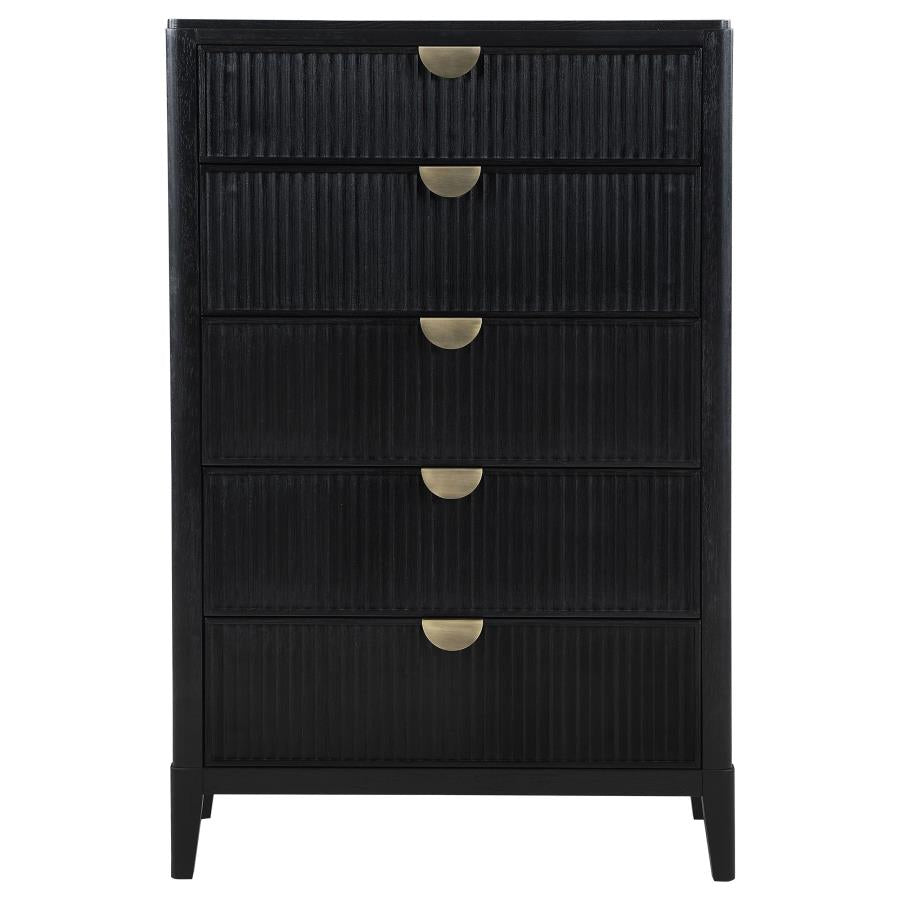 BROOKMEAD 5-DRAWER BEDROOM CHEST BLACK