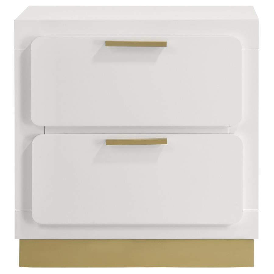 CARAWAY 2-DRAWER NIGHTSTAND WHITE