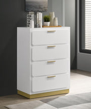 CARAWAY 4-DRAWER BEDROOM CHEST WHITE