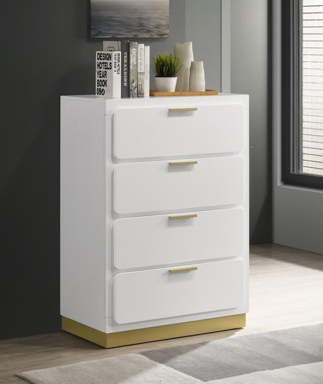 CARAWAY 4-DRAWER BEDROOM CHEST WHITE