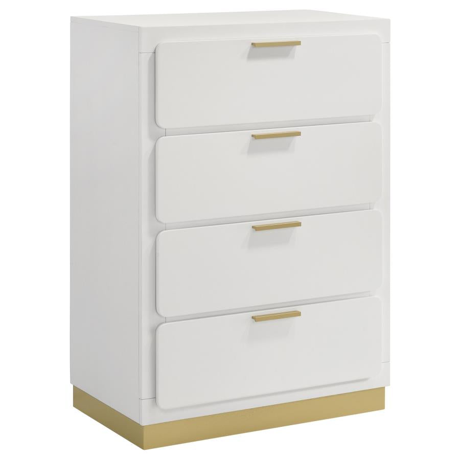 CARAWAY 4-DRAWER BEDROOM CHEST WHITE