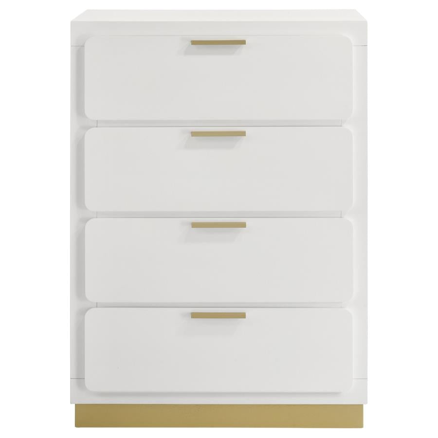 CARAWAY 4-DRAWER BEDROOM CHEST WHITE