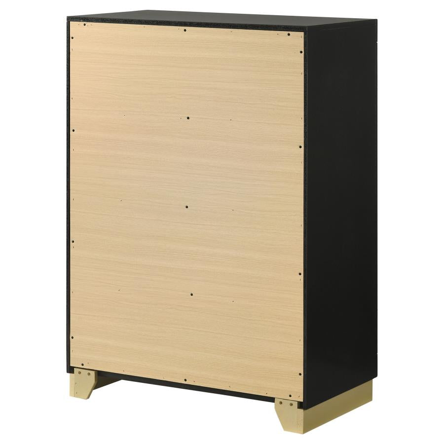 CARAWAY 4-DRAWER BEDROOM CHEST BLACK