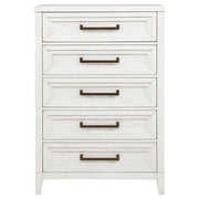 MARIELLE 5-DRAWER BEDROOM CHEST DISTRESSED WHITE