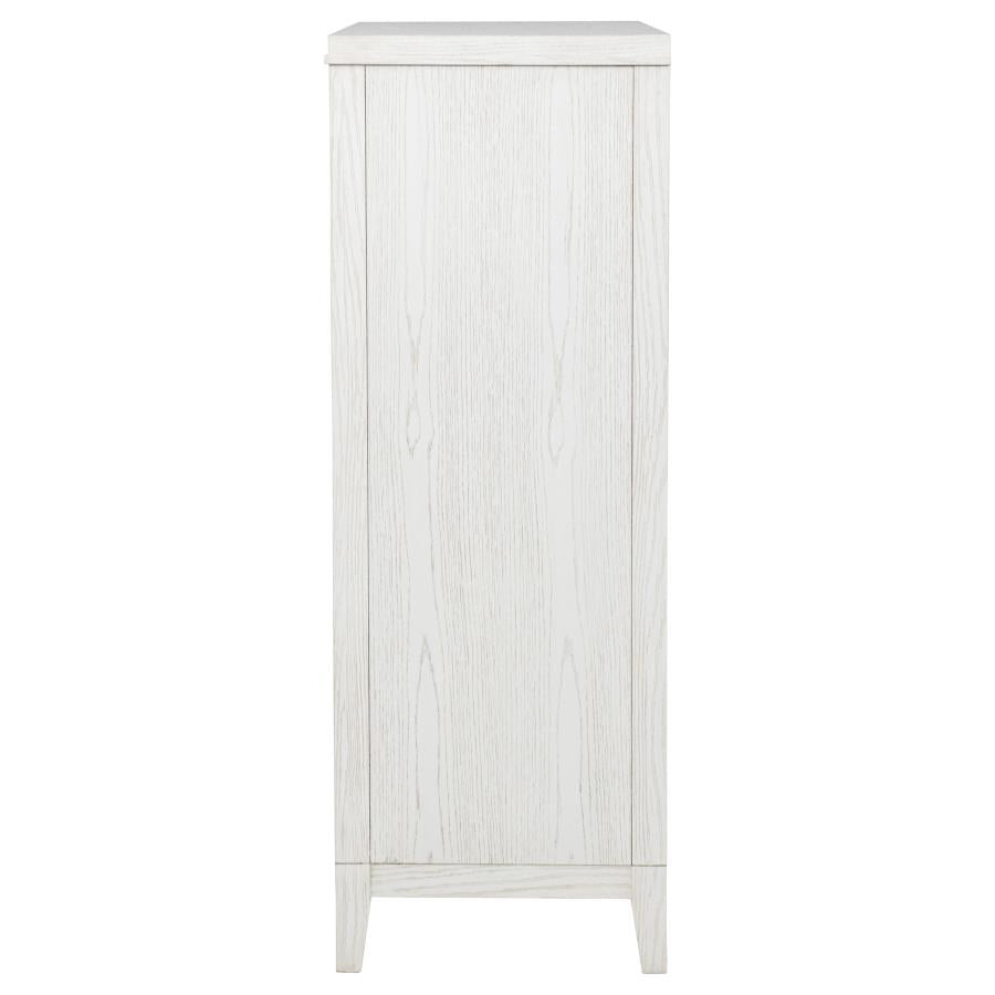 MARIELLE 5-DRAWER BEDROOM CHEST DISTRESSED WHITE