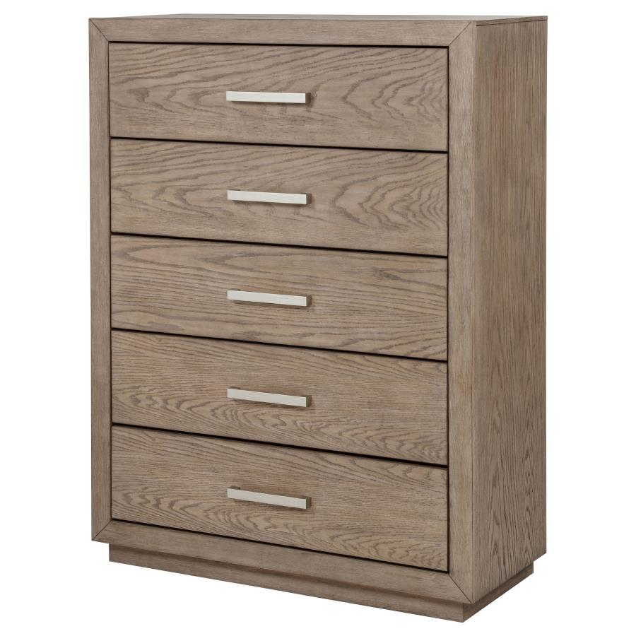 KENORA 5-DRAWER BEDROOM CHEST BARLEY BROWN