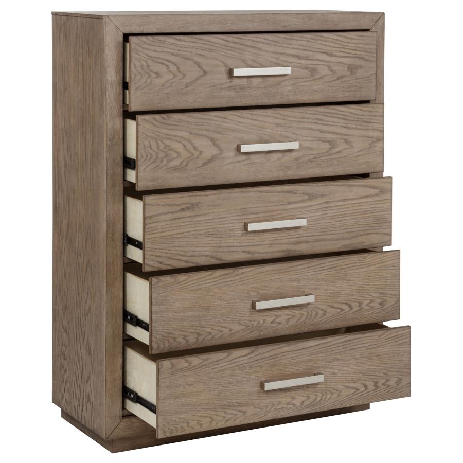 KENORA 5-DRAWER BEDROOM CHEST BARLEY BROWN