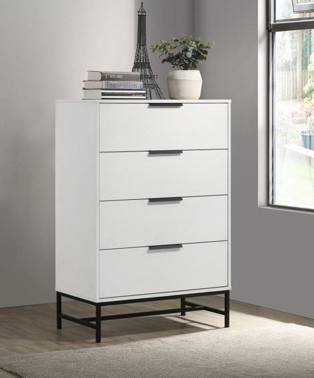 SONORA 4-DRAWER BEDROOM CHEST WHITE