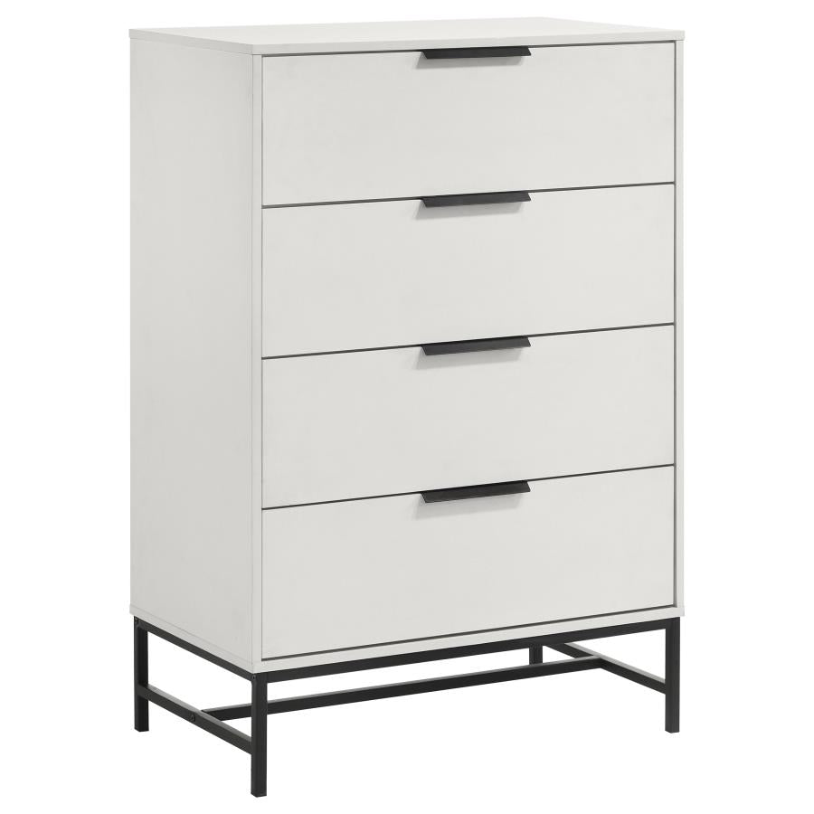 SONORA 4-DRAWER BEDROOM CHEST WHITE