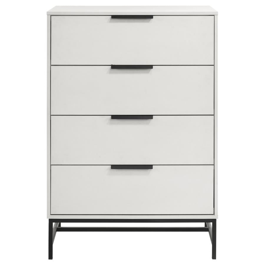 SONORA 4-DRAWER BEDROOM CHEST WHITE