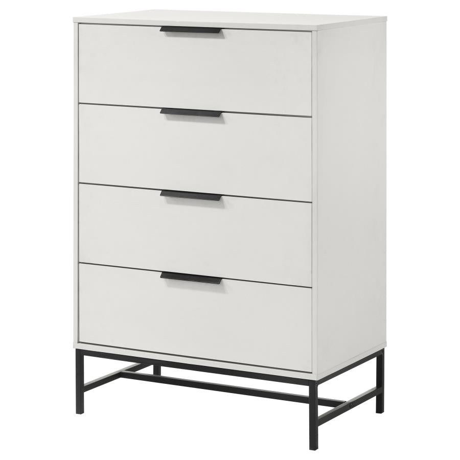 SONORA 4-DRAWER BEDROOM CHEST WHITE