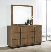 TERRACE 6-DRAWER DRESSER AND MIRROR ASH BROWN