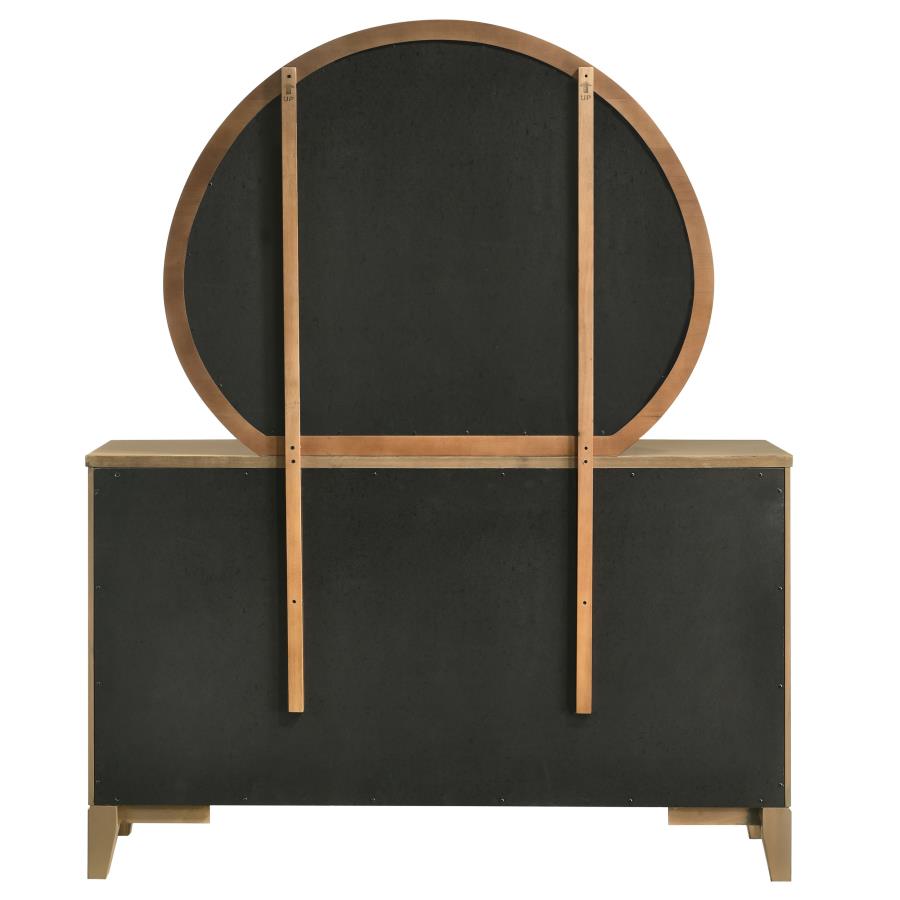 GRANADA 8-DRAWER DRESSER AND MIRROR NATURAL PINE