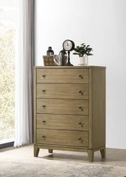 GRANADA 5-DRAWER BEDROOM CHEST OF DRAWERS NATURAL PINE