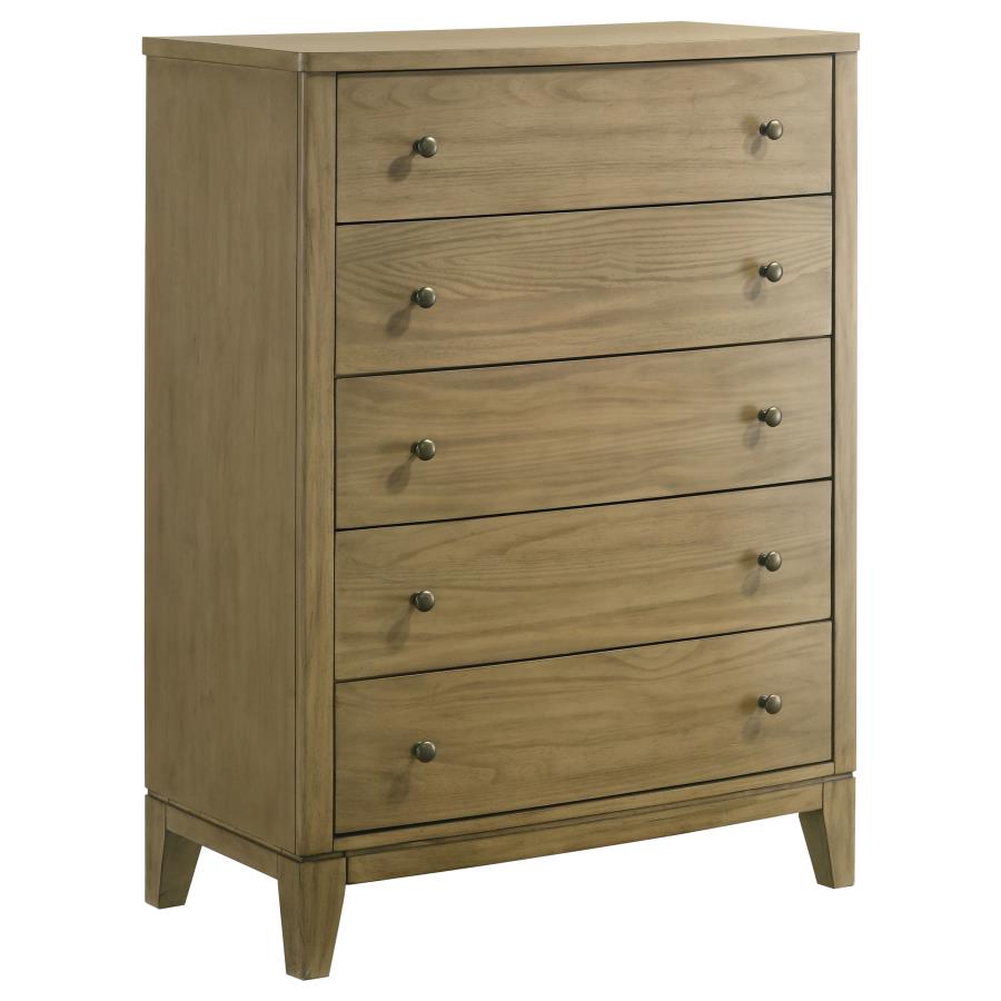 GRANADA 5-DRAWER BEDROOM CHEST OF DRAWERS NATURAL PINE