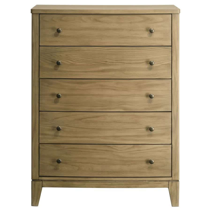 GRANADA 5-DRAWER BEDROOM CHEST OF DRAWERS NATURAL PINE