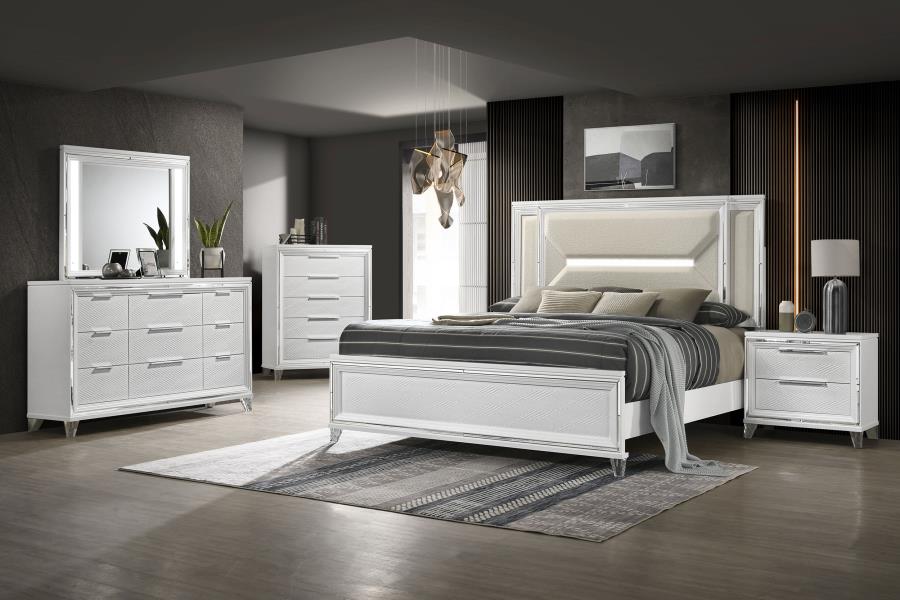 MARMORE 5-PIECE BEDROOM SET WHITE