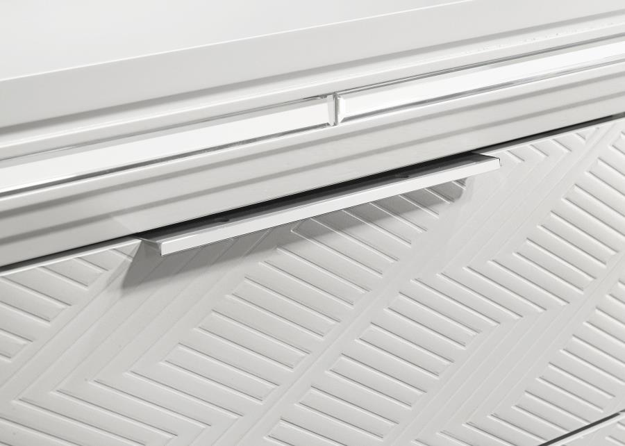 MARMORE 5-DRAWER BEDROOM CHEST OF DRAWERS WHITE