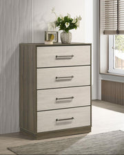 FENWICK 4-DRAWER CHEST OF DRAWERS GREY OAK