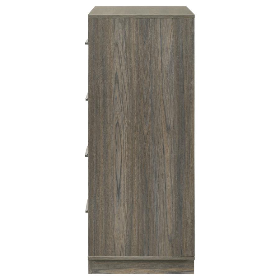 FENWICK 4-DRAWER CHEST OF DRAWERS GREY OAK