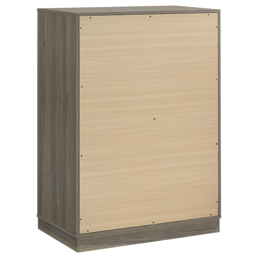 FENWICK 4-DRAWER CHEST OF DRAWERS GREY OAK