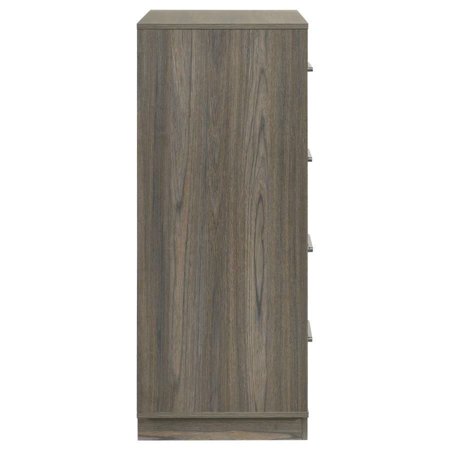FENWICK 4-DRAWER CHEST OF DRAWERS GREY OAK