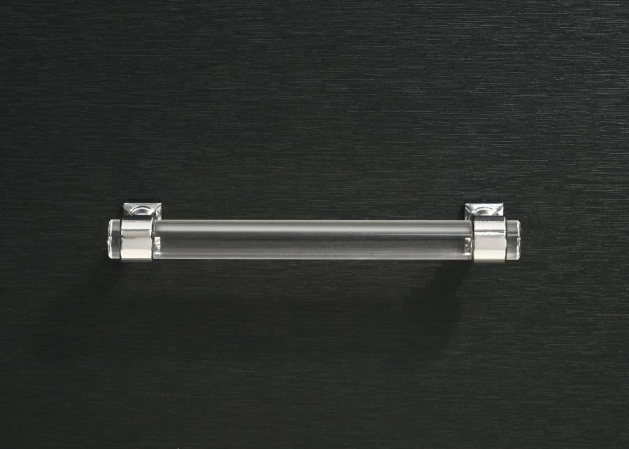 LUCIA 2-DRAWER NIGHTSTAND BEDSIDE TABLE BLACK
