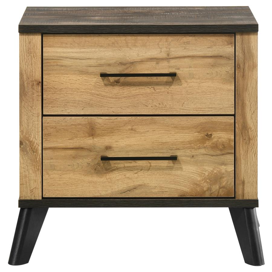 KAYWOOD 2-DRAWER NIGHTSTAND BEDSIDE TABLE NATURAL PINE