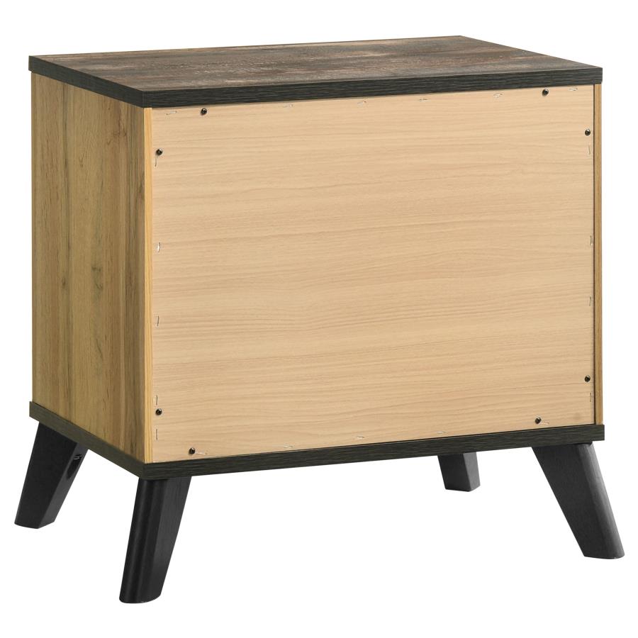 KAYWOOD 2-DRAWER NIGHTSTAND BEDSIDE TABLE NATURAL PINE