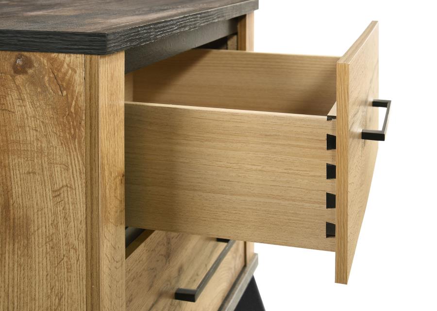 KAYWOOD 2-DRAWER NIGHTSTAND BEDSIDE TABLE NATURAL PINE