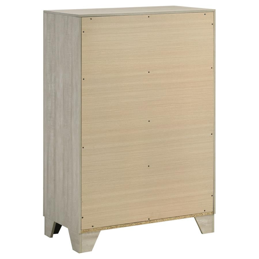 TRENTON 4-DRAWER BEDROOM CHEST OF DRAWERS RUSTIC CREAM