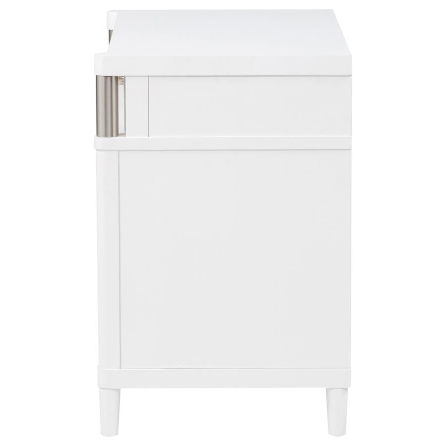 GRACEMONT 3-DRAWER BEDROOM NIGHTSTAND BEDSIDE TABLE WHITE