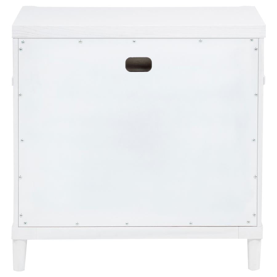 GRACEMONT 3-DRAWER BEDROOM NIGHTSTAND BEDSIDE TABLE WHITE