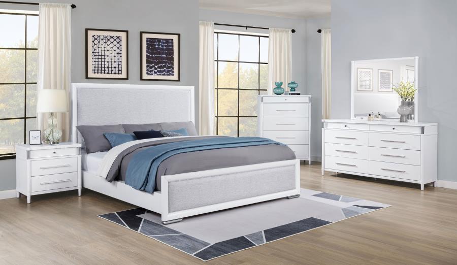 GRACEMONT 3-DRAWER BEDROOM NIGHTSTAND BEDSIDE TABLE WHITE