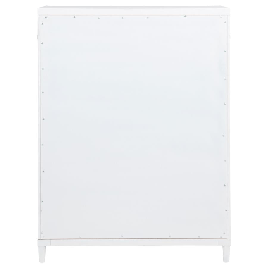 GRACEMONT 5-DRAWER BEDROOM CHEST OF DRAWERS WHITE