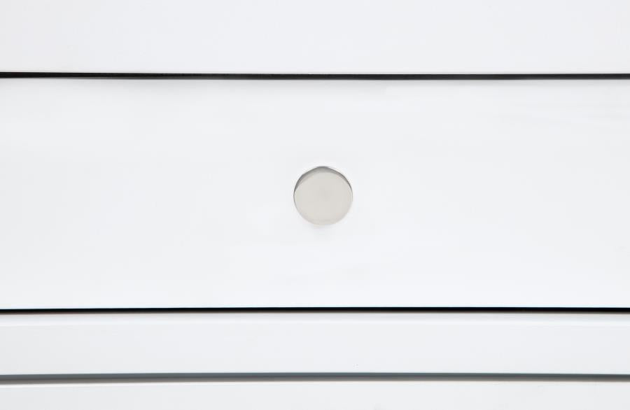 GRACEMONT 5-DRAWER BEDROOM CHEST OF DRAWERS WHITE