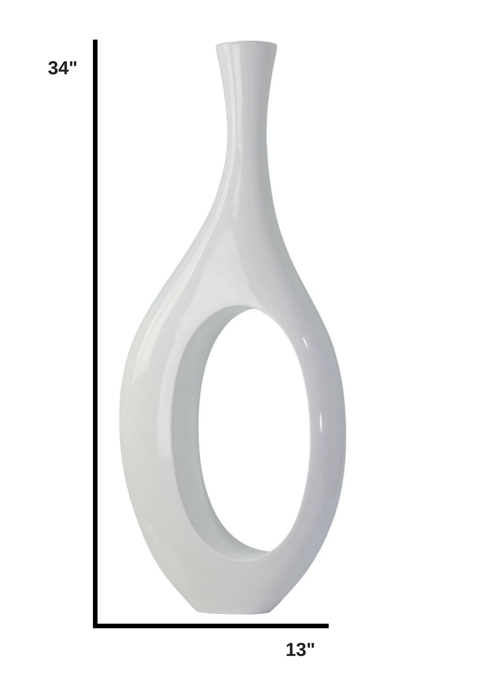 TROMBONE VASE // SMALL WHITE