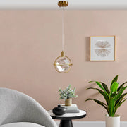 HOLLYWOOD CUBE 1 LIGHT PENDANT // GOLD