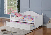 JULIE ANN WOOD TWIN DAYBED WITH TRUNDLE WHITE