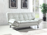 DILLESTON UPHOLSTERED TUFTED CONVERTIBLE SOFA BED WHITE