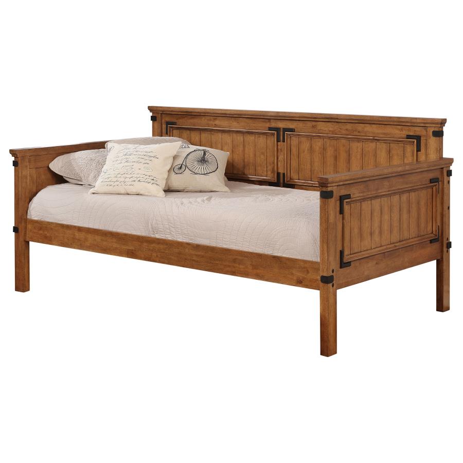 OAKDALE WOOD TWIN DAYBED WITH TRUNDLE RUSTIC HONEY