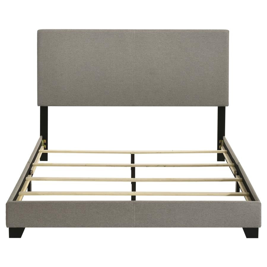 DORIAN FABRIC UPHOLSTERED PANEL BED TAUPE